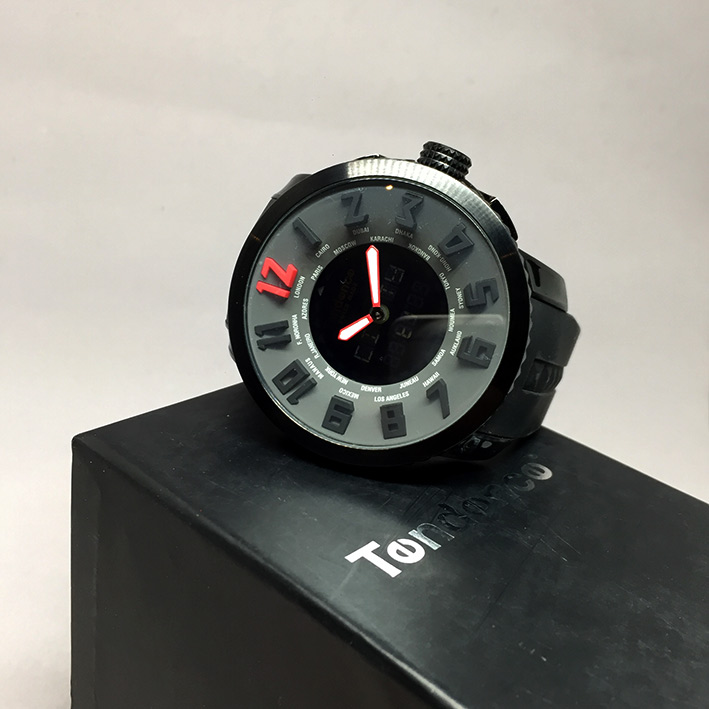 TENDENE World Time Back Digital Men's Watch Size 50 mm. (Fullset) 6