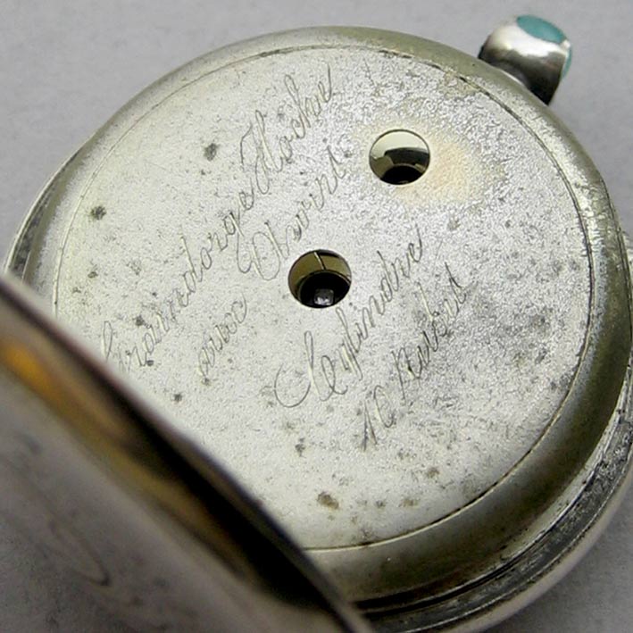 นาฬิกาพกไขลาน Pocket watch GRAINDORGE HOCHE 1930 ขนาดตัวเรือน 848mm หน้าปัดขาวกระเบื้องพิมพ์โรมันดำใ 3