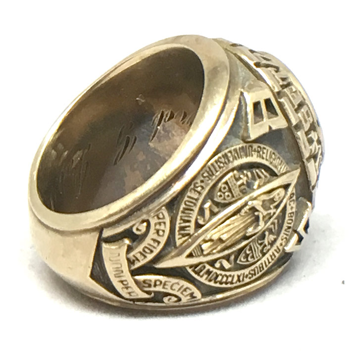 แหวนทอง USA SEATON HALL UNIVER CITY 1971 ประดับพลอยเหลือง ตัวเรือนทอง 10k yellow gold น้ำหนักทองรวม 2