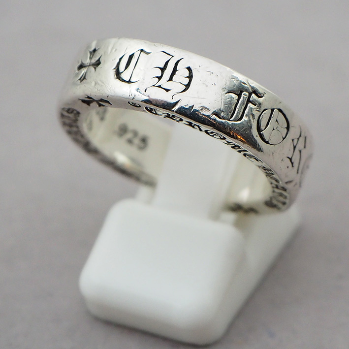 แหวนเงิน CHROME HEART 2003 original HEARTS CEMETERY CROSS BUCKLE silver stering ตัวเรือนแสดงลวดลายสั 2
