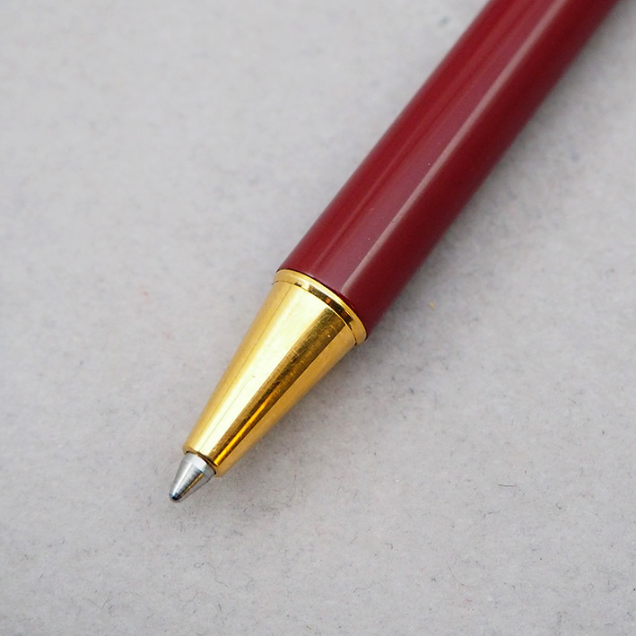 ปากกาพร้อมไฟแช็ค CARTIER collection ตัวเรือนสีแดง ชุดโลหะเคลือบทองหนา สภาพสวยสมบูรณ์ หายากน่าสะสม 3