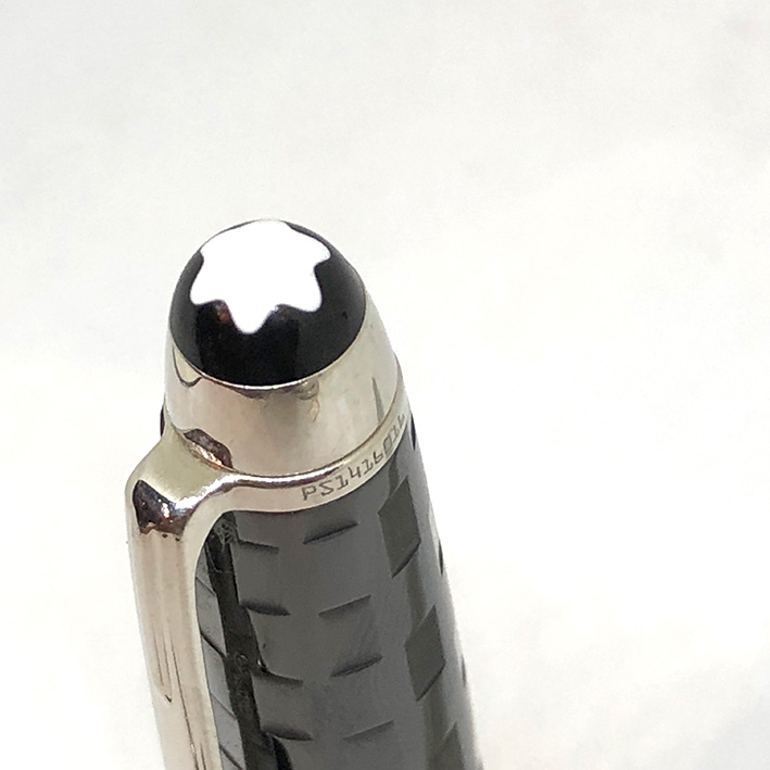 ปากกาหมึกเคมี lMONTBLANC Meisterstuck Solitaire Ceramics Black Prisma Roler ball ตัวด้ามเคลือบแพ็ตติ 2