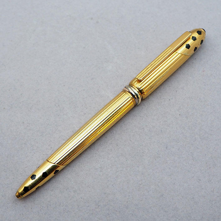 ปากกาหมึกซึม Cartier Panther Trinity ball point Pen classic for man, lady ตัวเรือนเคลือบทองหนา ชุดเห