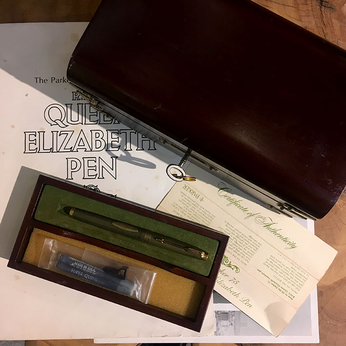 PARKER 75 R.M.S. QUEEN ELIZABETH Limited Edition 3977 / 5000 Fountain Pen ปากเขียนทองชมพู 14k 585 วั 3