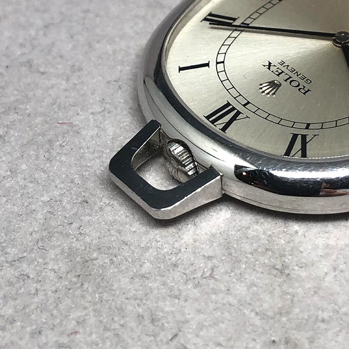 Pocket watch ROLEX Cellini 3729 ระบบไขลาน 18k White gold ขนาดตัวเรือน 33x45 mm. (Pre-owned) 3