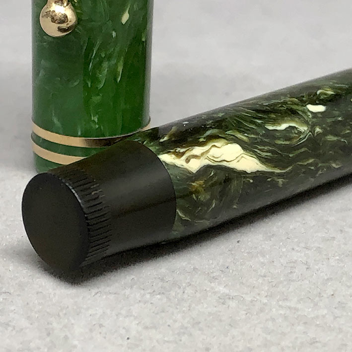 GO.S.PARKER Duofold JADE Fountain Pen Made in USA  ขนาดใหญ่ ยาว 11.5cm ปากเขียนทอง 14k 585 ปากเขียนข 3