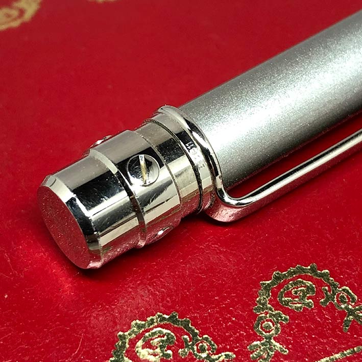 ปากกา CARTIER Santaz collection ตัวเรือนสีบรอนซเงิน ชุดเหน็บเคลือบโรเดียมเงา สภาพสวยสมบูรณ์ พร้อมใช้ 1