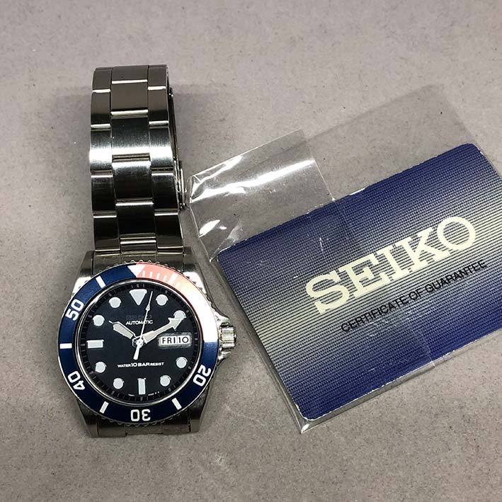 SEIKO Vintage 1996 diver watch รหัส 7s26-0040 ใส่ได้ทั้งชาย และหญิง size 40 mm หน้าปัดดำ ประดับหลักเ 6