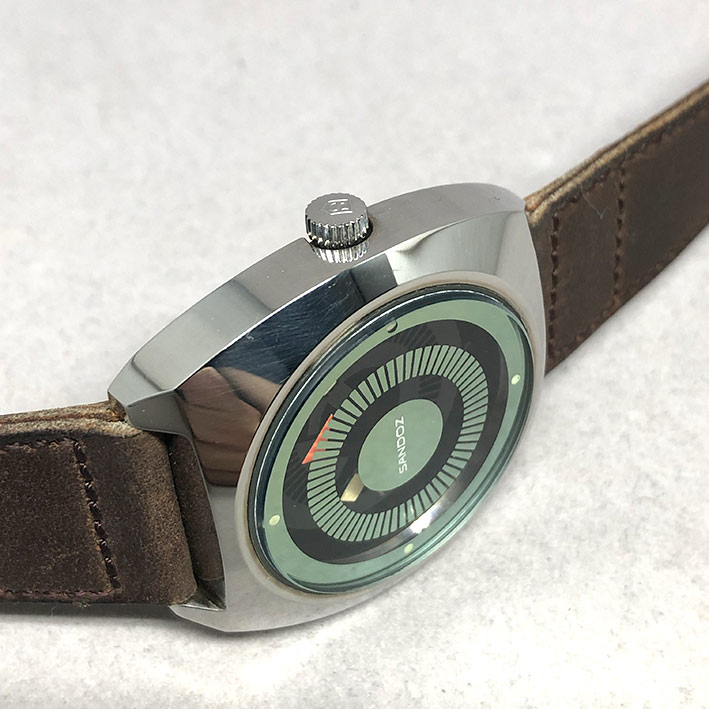 SANDOZ Retro Swiss watch watch 1980 automatic date ใส่ได้ทั้งชาย หญิง ขนาดตัวเรือน 38mm หน้าปัดดำ เด 3