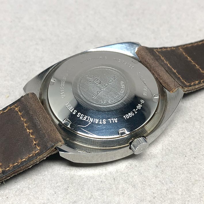 SANDOZ Retro Swiss watch watch 1980 automatic date ใส่ได้ทั้งชาย หญิง ขนาดตัวเรือน 38mm หน้าปัดดำ เด 4
