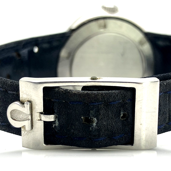 OMEGA Dynamic 1970 Movement Manual Lady size 26x31mm หน้าปัดน้ำเงินบรอนซ์ 2 Tone กระจกเซลลูลอย ตัวเร 3