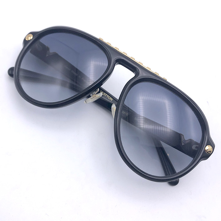 แว่นกันแดด LOUIS VUITTON Aviator Studded Z2357E Black 8