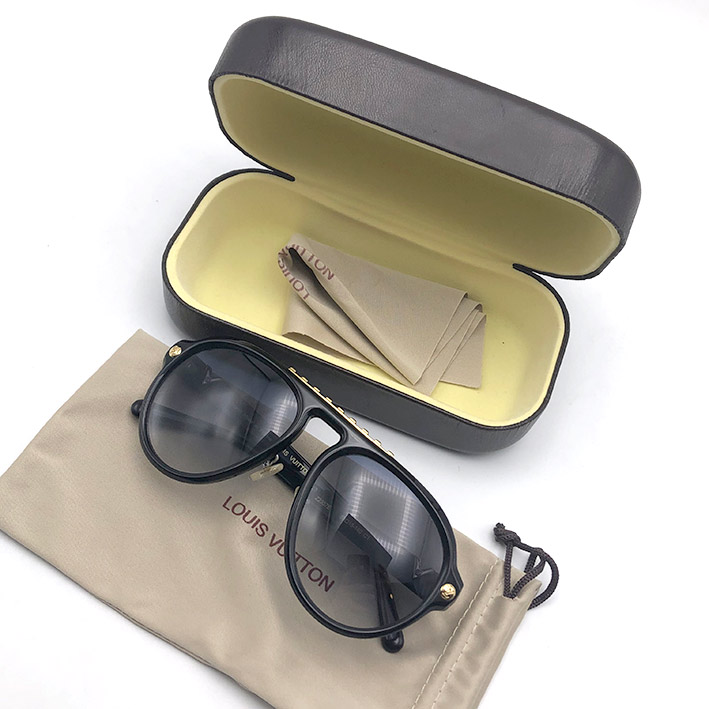 แว่นกันแดด LOUIS VUITTON Aviator Studded Z2357E Black 9