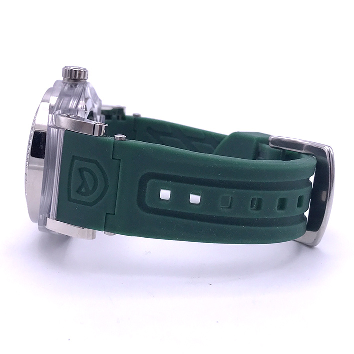 NOON Copenhgen Date Crystal quartz ใส่ได้ทั้งชาย และหญิง ขนาดตัวเรือน 45mm หน้าปัดเขียวสไลด์เงา กระจ 2