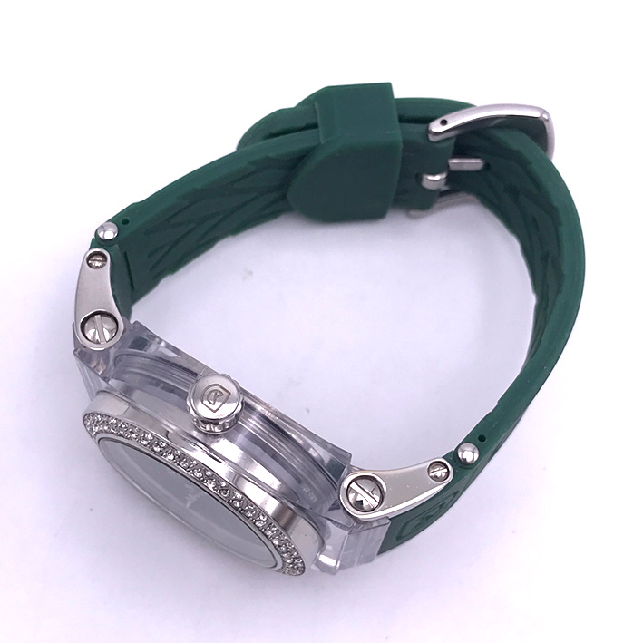 NOON Copenhgen Date Crystal quartz ใส่ได้ทั้งชาย และหญิง ขนาดตัวเรือน 45mm หน้าปัดเขียวสไลด์เงา กระจ 1