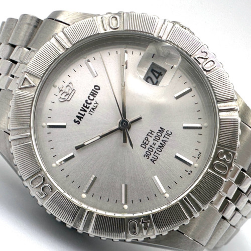 SALVECCHIO Italy Depth 100m Automatic Date ขนาดตัวเรือน 36 mm. (Pre-owned) 1