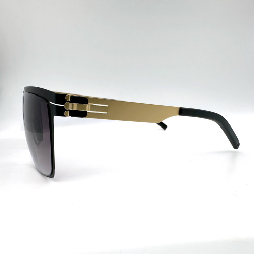 IC! BERLIN Dark Energy Black / Sun Gold 863424 Sunglasses Made In Germany (Pre-owned) 2