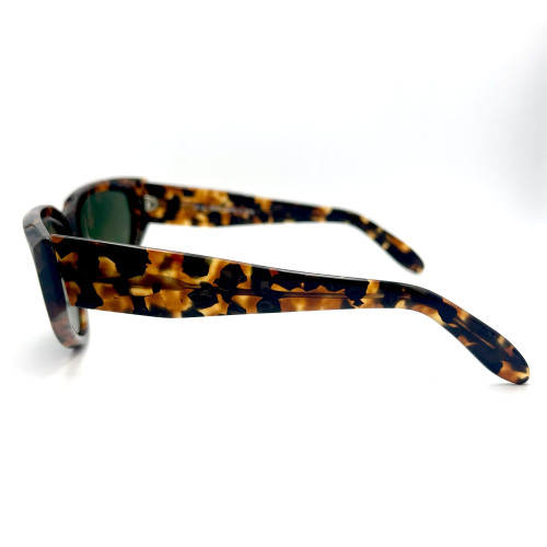 แว่นกันแดด RAYBAN FRANCE 1980 ONYX BR เลนส์เทา G-15 กรอบลายกระน้ำตาล ตัวเรือนอครีลิคลายกระหินน้ำตาล 3