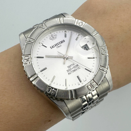 SALVECCHIO Italy Depth 100m Automatic Date ขนาดตัวเรือน 36 mm. (Pre-owned) 7