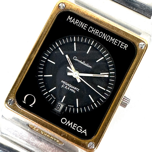 OMEGA Constellation Marine Chronometer ปี 1970s Megaquartz Date ขนาดตัวเรือน 44x32 mm. (Rare) 1