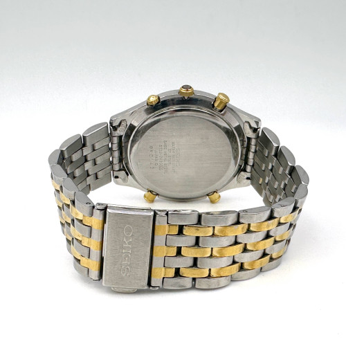 SEIKO World Timer 5T52-7A20 Quartz Date Alarm Watch Size 39 mm. (Pre-owned) 5