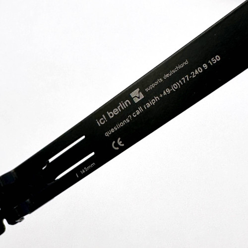 IC! BERLIN Flasco Black Sunglasses Made In Germany (Pre-owned) 7