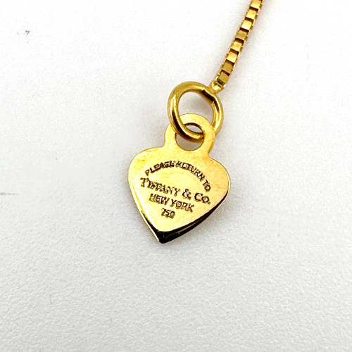 TIFFANY & CO. Please Return To New York 750 Necklace 18k Yellow Gold (Pre-owned) 2