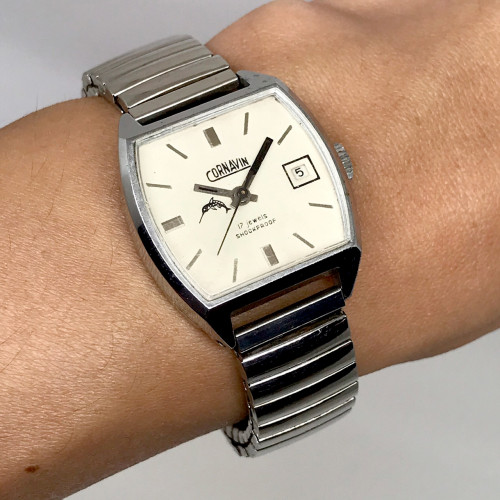 CORNAVIN 17 Jewels Shockproof Automatic Date ขนาดตัวเรือน 24x26 mm. (Pre-owned) 6