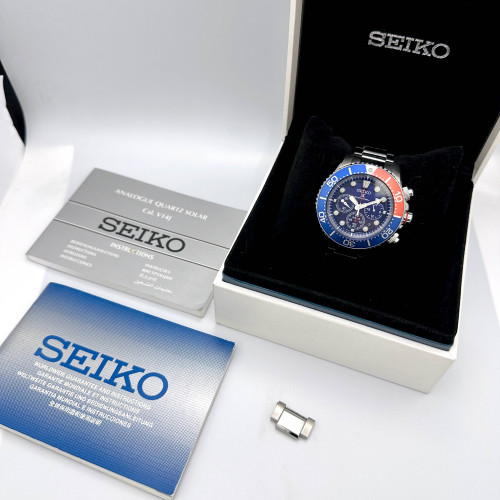 SEIKO Diver Solar V176-0AD0 Chronograph Date ขนาดตัวเรือน 45 mm. (Fullset) 8