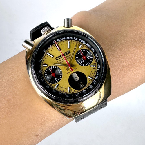 CITIZEN Bullhead มดเอ็กซ์ 1970 Chronograph Auto Date Unisex ขนาดตัวเรือน 38 mm. (Rare Item) 8