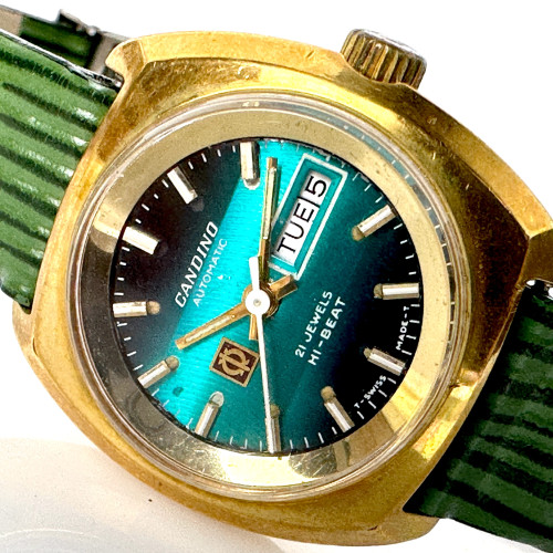 CANDINO Hi-Beat 21 Jewels Day-Date Automatic ขนาดตัวเรือน 28 mm. (Pre-owned) 1