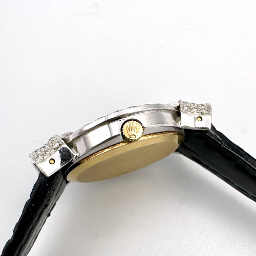 ROLEX Cellini 4081 Year 1976 Winding 18k Gold Diamonds Lady Size 25 mm. (Pre-owned) 3