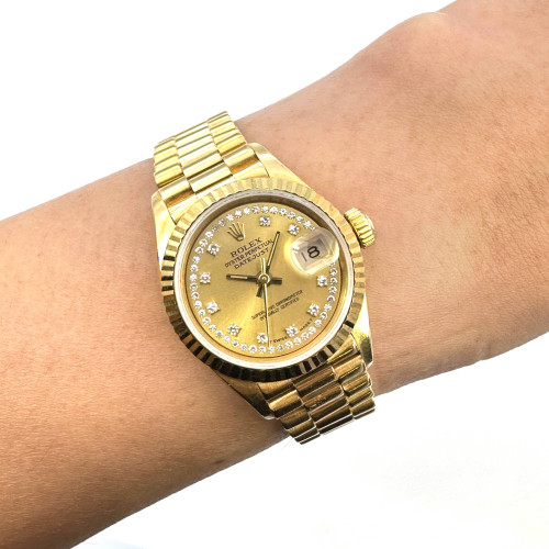 ROLEX Lady-Datejust 69178 Year 1991 Automatic Date 18k Size 26 mm. (Pre-owned)