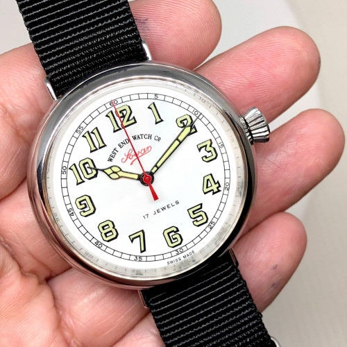 WEST END WATCH Co. Lowan Swiss Made 17 Jewels ระบบไขลาน ขนาด 42 mm. | World Wide Watch Shop 5