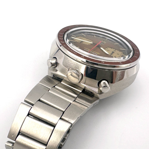 SEIKO Bullhead Brown SpeedTimer 1976 Automatic Chronograph Size 46×43 mm. (Rare item) 2