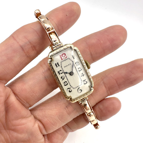 ROLEX Rectangular 1920s Manual Winding Lady Size 26x17 mm. (Rare Item)