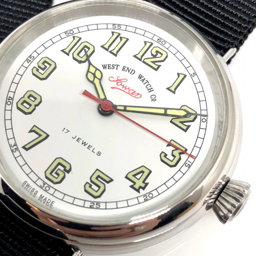 WEST END WATCH Co. Lowan Swiss Made 17 Jewels ระบบไขลาน ขนาด 42 mm. | World Wide Watch Shop 1