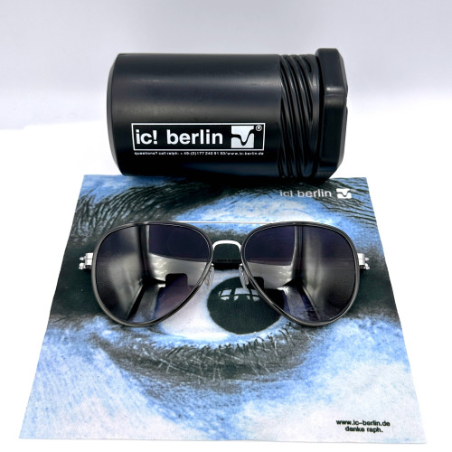 IC! BERLIN In Fashion Chrome Sunglasses Made In Germany (Pre-owned) 9