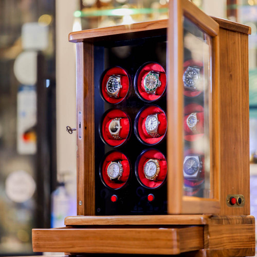 กล่องหมุนนาฬิกาออโตเมติก Watch Winder 9 เรือน ขนาด 19x37.5x49.5 cm. (กว้างxยาวxสูง) 5