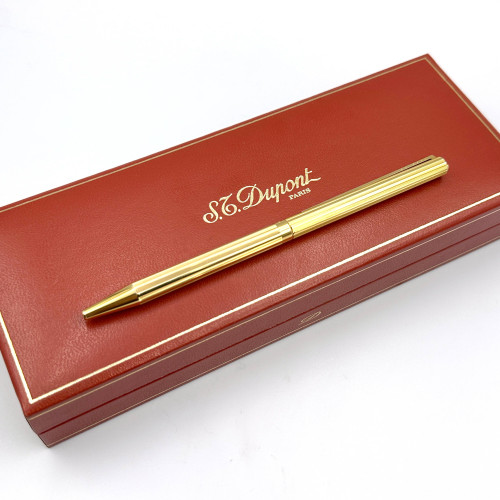 ปากกาลูกลื่น S.T. DUPONT Paris Classic Gold & Laque de Chine Ballpoint Pen Made In France (Pre-owned 8