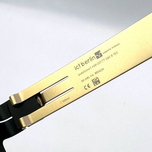 IC! BERLIN Dark Energy Black / Sun Gold 863424 Sunglasses Made In Germany (Pre-owned) 7