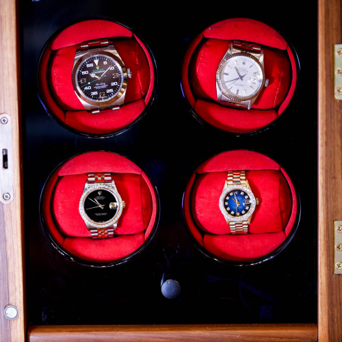 กล่องหมุนนาฬิกาออโตเมติก Watch Winder 4 เรือน ขนาด 18.5x27x31 cm. (กว้างxยาวxสูง) 5