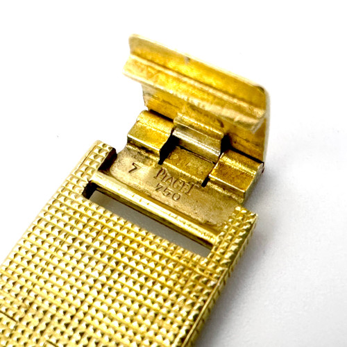 PIAGET Tiger Eye Dial 18k Yellow Gold 1970s Manual Winding Unisex Size 25x25 mm. (Rare item) 6
