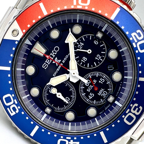 SEIKO Diver Solar V176-0AD0 Chronograph Date ขนาดตัวเรือน 45 mm. (Fullset) 1