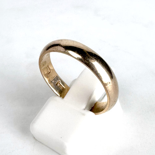 แหวนทองชมพูงานนอกรูปทรงเกลี้ยง Pink Gold 14k (583)