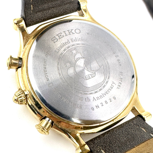 SEIKO World Time 30th Anniversary Limited Quartz Date Size 40 mm. (Rare item) 4