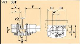 รอกโซ่ไฟฟ้า4ทิศทาง HITACHI 2SH+2ST ขนาด 2 ตัน 2