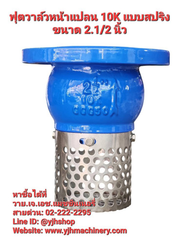 ฟุตวาล์วหน้าแปลน10K แบบสปริง ขนาด 2.1/2 นิ้ว