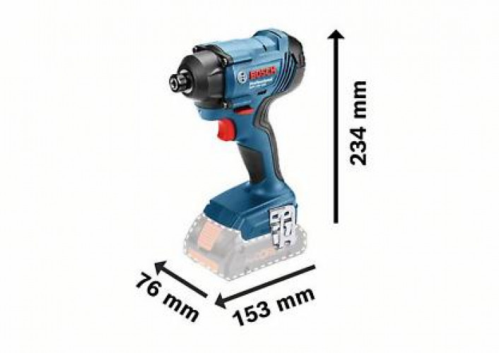 ไขควงกระแทกไร้สาย BOSCH รุ่น GDR180LI (0 601 9G5 1K0) มาพร้อม 2xแบตเตอรี่ 18V1.5Ah และแท่นชาร์จ 1