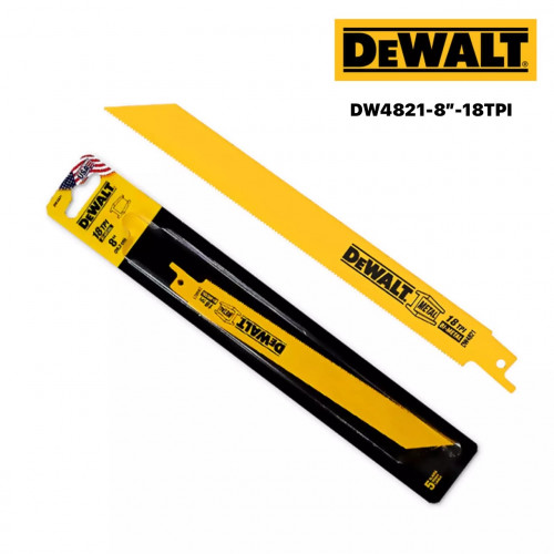 ใบเลื่อยอเนกประสงค์ DEWALT รุ่น DW4821 ยาว 8 นิ้ว (ขนาดฟัน 18 TPI)